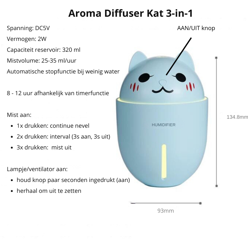 Kat 3-in-1 aroma diffuser