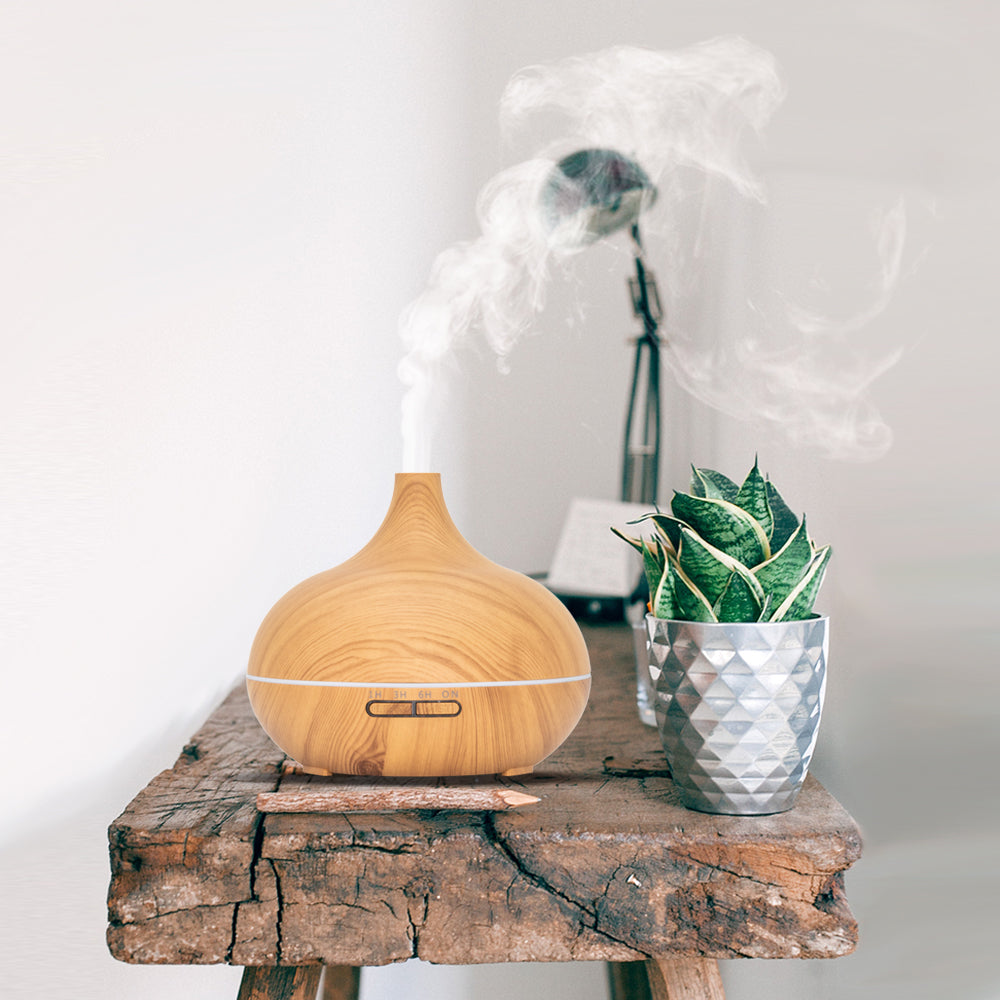 Qi Flow Pro - Licht Hout - Aroma Diffuser