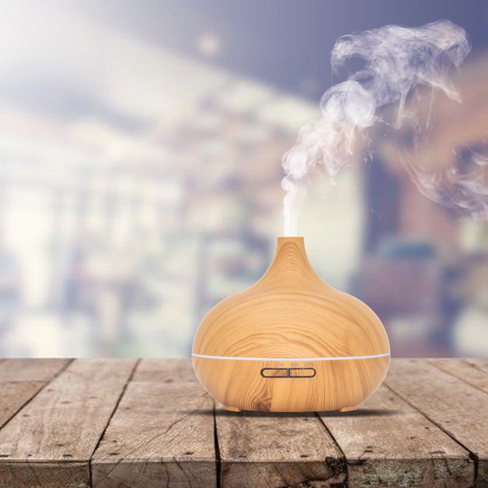 Qi Flow Pro - Licht Hout - Aroma Diffuser