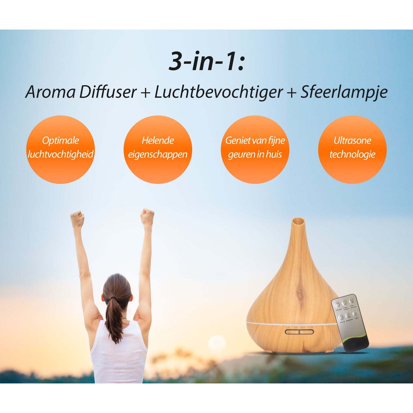 Karma Scent Pro - Licht Hout - Aroma Diffuser