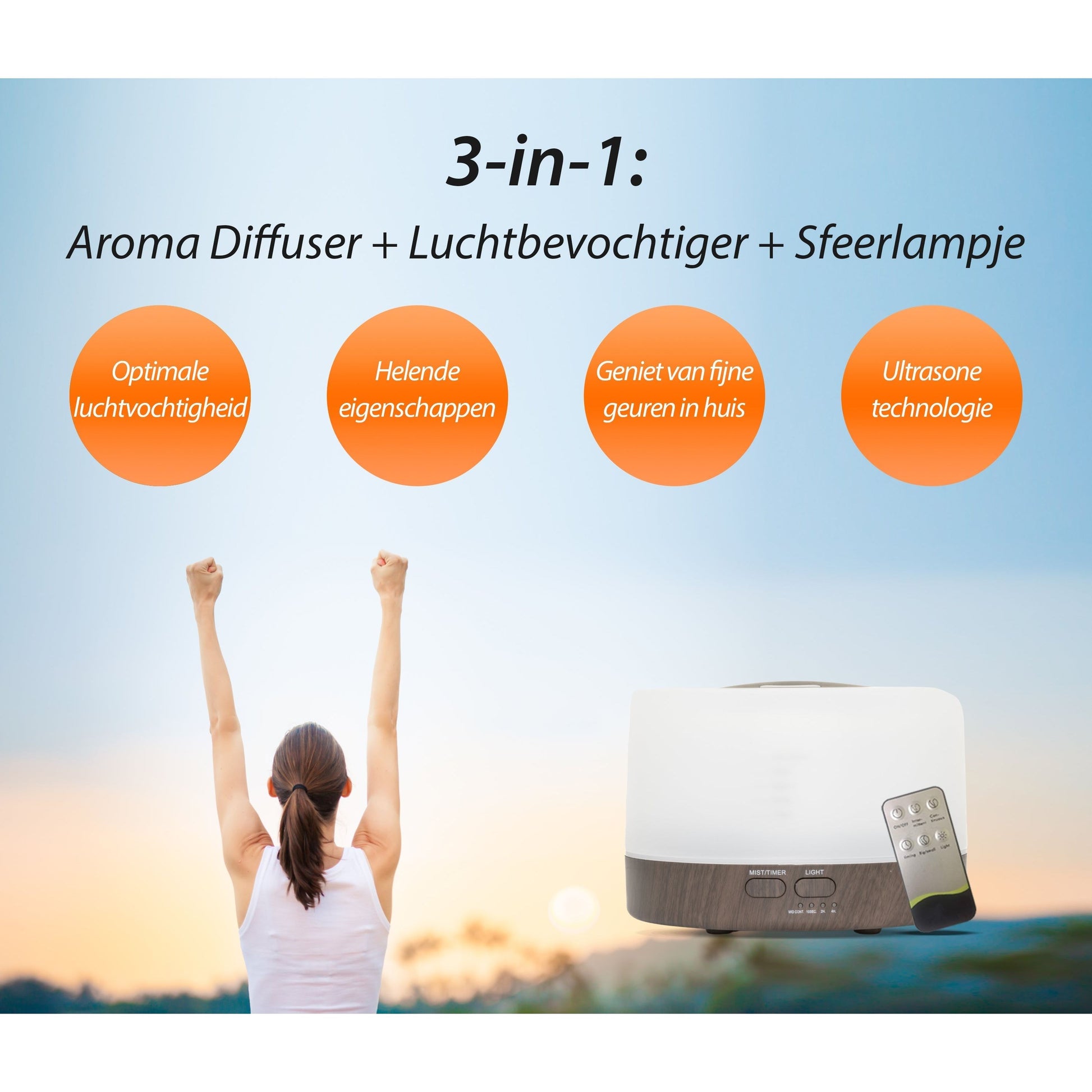 YinYang Balance Pro - Donker Hout - Aroma Diffuser