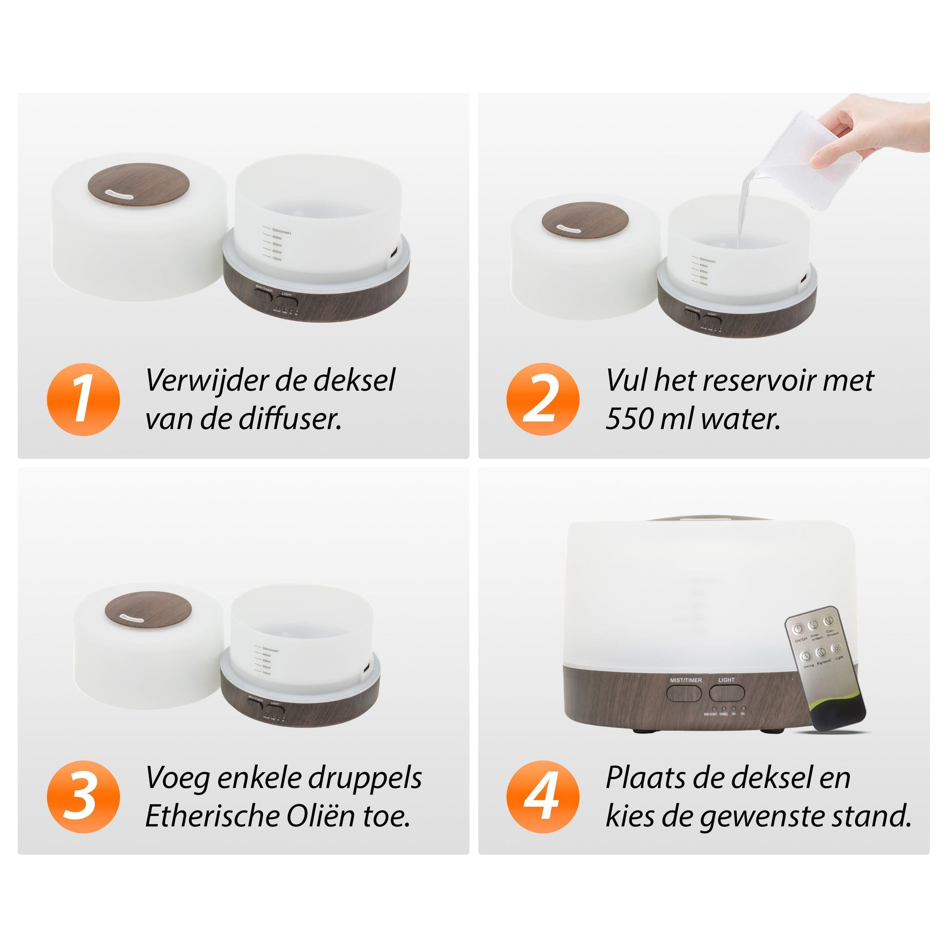 YinYang Balance Pro - Donker Hout - Aroma Diffuser