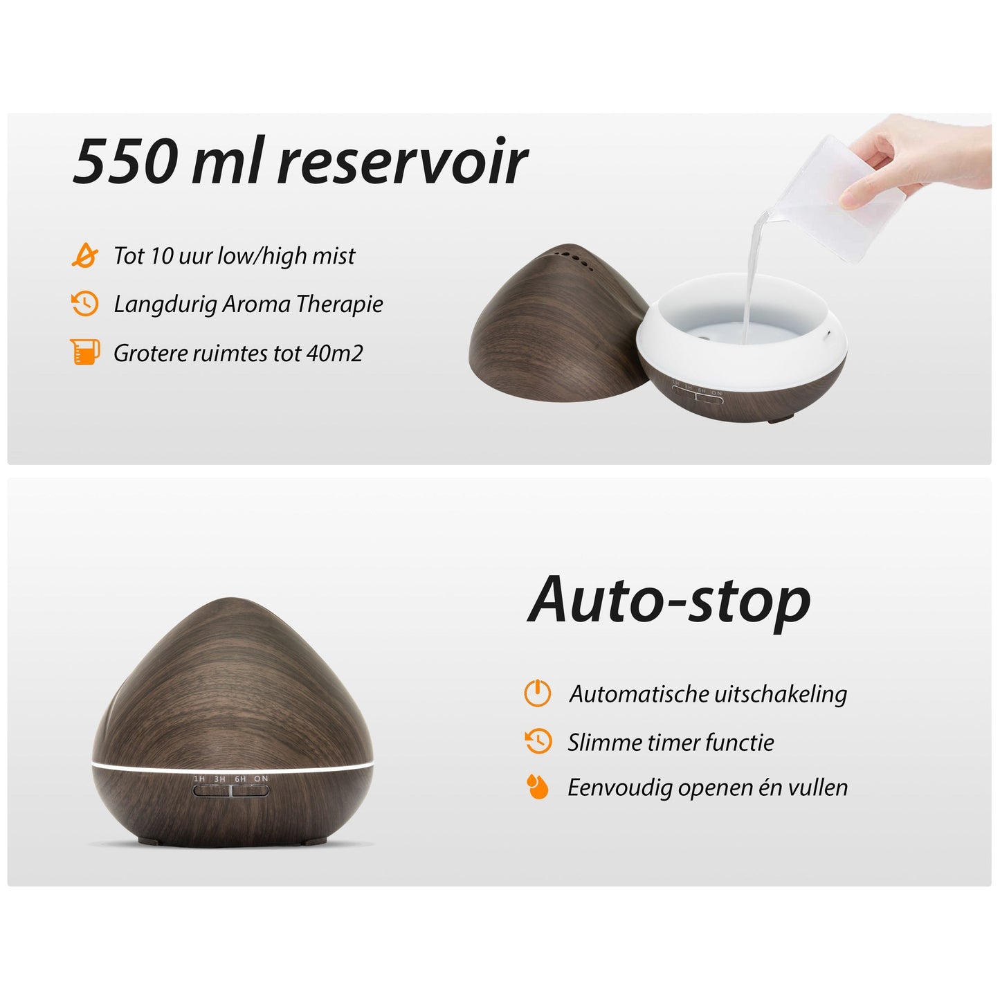 Yoga Bliss Pro - Donker Hout - Aroma Diffuser