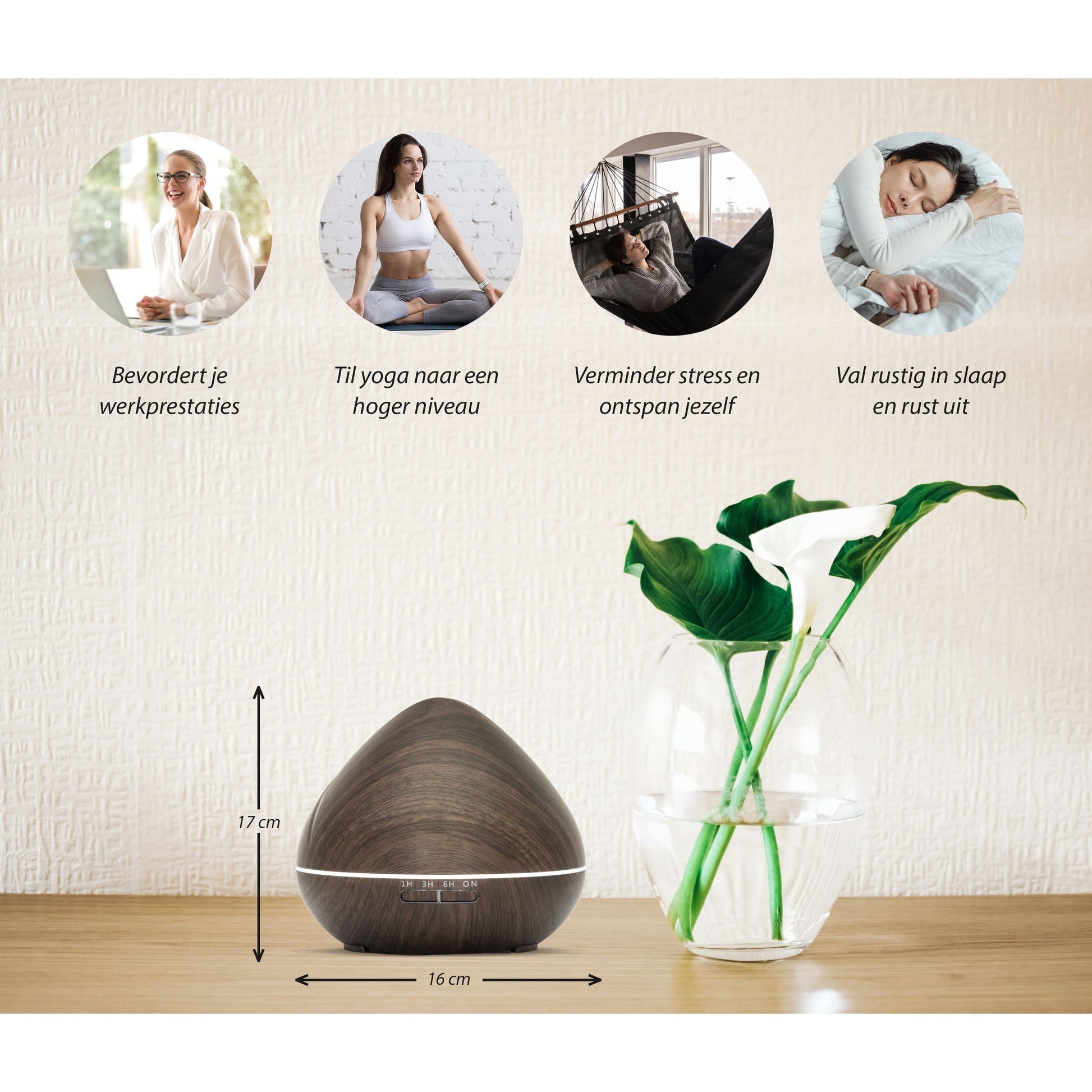 Yoga Bliss Pro - Donker Hout - Aroma Diffuser